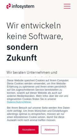 Vorschau der mobilen Webseite www.infosystem.ch, Infosystem AG