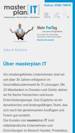 Vorschau der mobilen Webseite www.masterplan-it.de, PC Point Software- und Computervertriebs GmbH