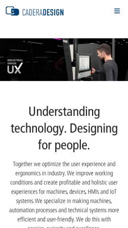 Vorschau der mobilen Webseite www.caderadesign.de, Cadera-Design