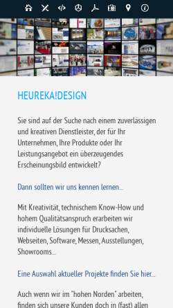 Vorschau der mobilen Webseite www.heureka-design.de, Heureka!Design GbR