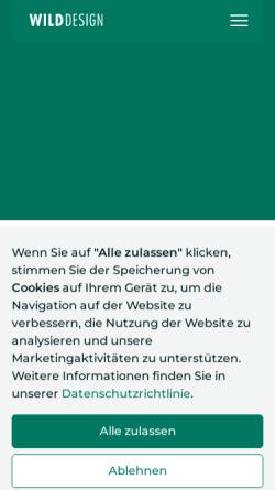Vorschau der mobilen Webseite wilddesign.de, Wilddesign GmbH & Co. KG