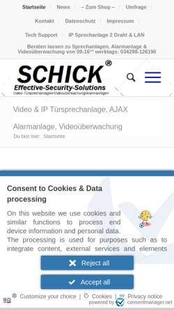 Vorschau der mobilen Webseite www.schick-handel.de, Schick-Handel, Inh. Ron Schick