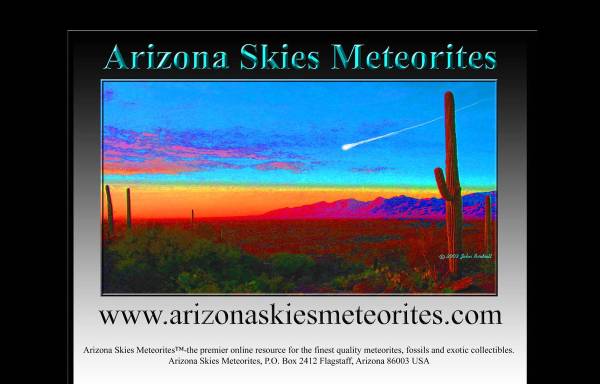 Vorschau von www.arizonaskiesmeteorites.com, Arizonaskiesmeteorites.com