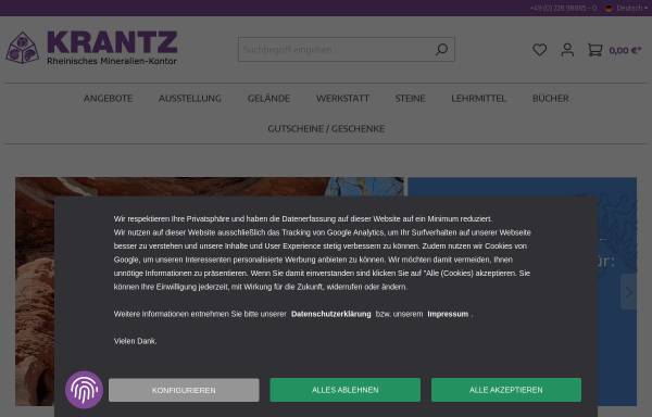 Vorschau von www.krantz-online.de, Dr. F. Krantz, Rheinisches Mineralien-Kontor