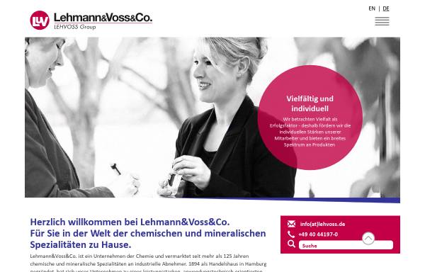 Vorschau von www.lehvoss.de, Lehmann & Voss & Co.