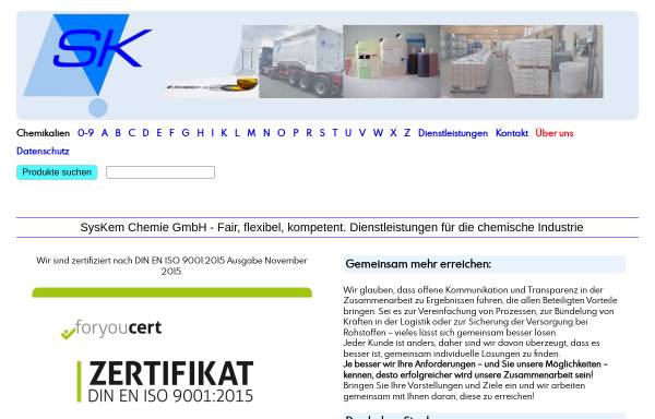 Vorschau von www.syskem.de, SysKem Chemiehandel GmbH