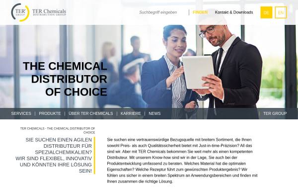 Vorschau von www.terchemicals.com, TER Chemicals GmbH & Co. KG
