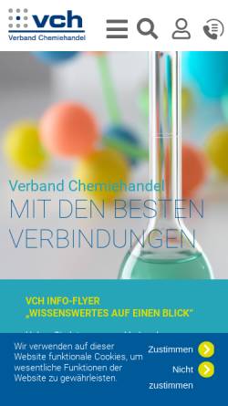 Vorschau der mobilen Webseite www.vch-online.de, Verband Chemiehandel e.V. (VCH)