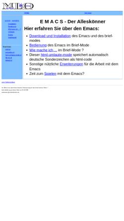 Vorschau der mobilen Webseite www.emacs.mirkolinkonline.de, Emacs - Der Alleskönner