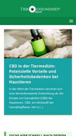 Vorschau der mobilen Webseite www.tiergesundheit-aktuell.de, Tiergesundheit aktuell