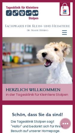 Vorschau der mobilen Webseite www.tierklinik-stolpen.de, Tierservice