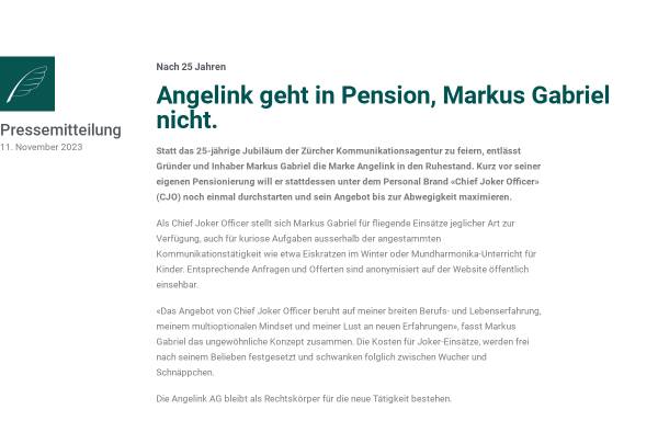 Vorschau von www.angelink.ch, Angelink AG
