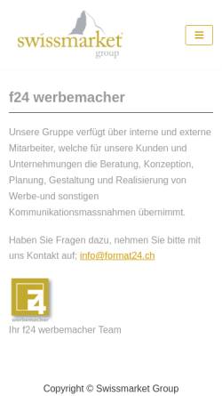 Vorschau der mobilen Webseite format24.ch, Format24 - Sam Rechsteiner und Draganco Jankov