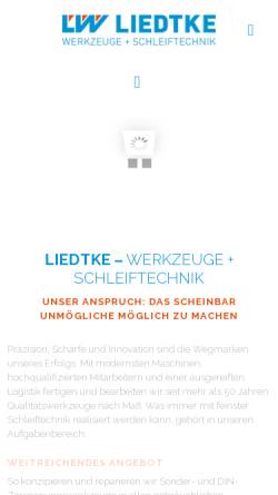 Vorschau der mobilen Webseite www.cnc-werkzeugschleiferei.de, Adalbert Liedtke GmbH