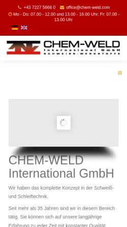 Vorschau der mobilen Webseite www.chem-weld.com, CHEM-WELD International GmbH