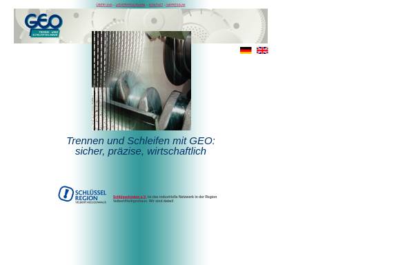 Vorschau von www.geo-schleif.de, GEO – Trenn- und Schleiftechnik e.K., Inh. Frank Grimm
