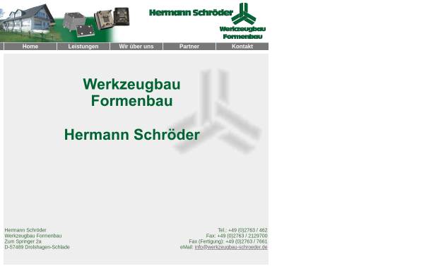 Vorschau von www.werkzeugbau-schroeder.de, Hermann Schröder - Werkzeugbau Formenbau