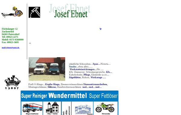 Vorschau von www.josef-ebnet.de, Josef Ebnet - Werkzeuge und Schrauben