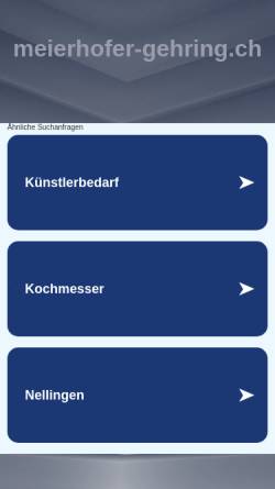 Vorschau der mobilen Webseite www.meierhofer-gehring.ch, Meierhofer + Gehring AG