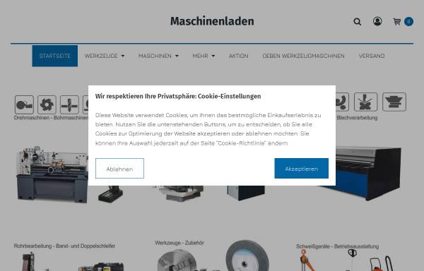 Vorschau von www.oeben.de, Oeben Werkzeugmaschinen, Inh. Ulrich Oeben