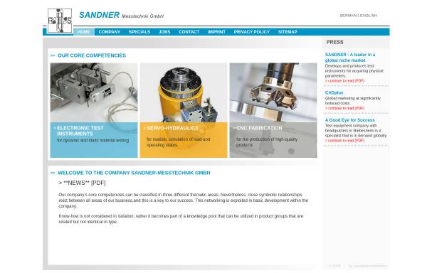 Vorschau von www.sandner-messtechnik.com, Sandner-Messtechnik GmbH