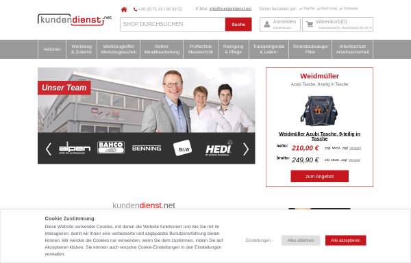 Vorschau von www.kundendienst.net, Schwarz der Kundendienstausstatter, Inh. Jörk Schwarz