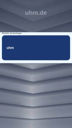 Vorschau der mobilen Webseite www.uhm.de, United Hardmetal GmbH
