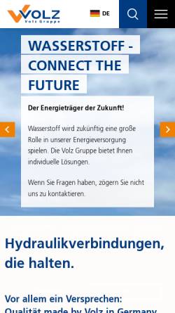Vorschau der mobilen Webseite www.volz.de, Volz Gruppe