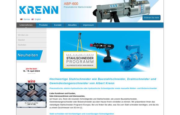 Vorschau von www.krenn.de, Werkzeugfabrik Albert Krenn