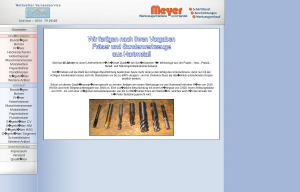 Vorschau von www.metallschaerfen.de, Werkzeughandel und Schleiferei Berthold Meyer