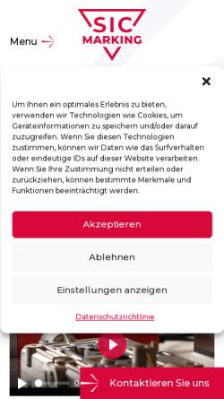 Vorschau der mobilen Webseite www.sic-marking.de, SIC MARKING GmbH