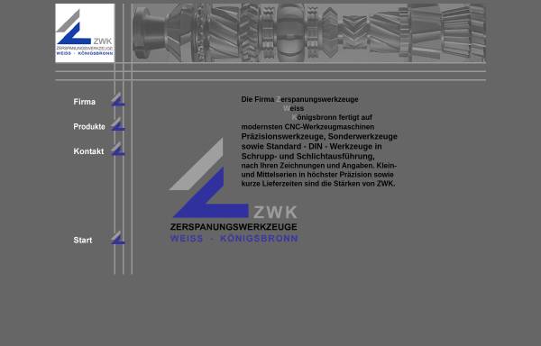 Vorschau von www.zerspanungswerkzeuge-weiss.de, ZWK Zerspanungswerkzeuge Weiss GbR