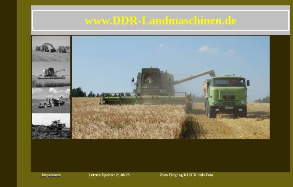 Vorschau von www.ddr-landmaschinen.de, DDR Landmaschinen von Jan Welkerling