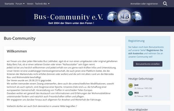 Vorschau von www.bus-community.eu, Bus Community