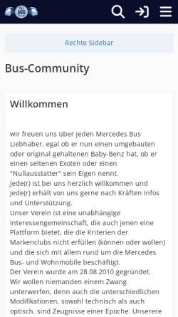 Vorschau der mobilen Webseite www.bus-community.eu, Bus Community