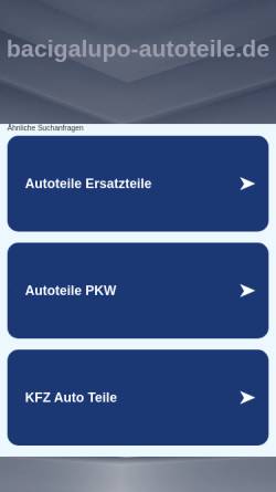 Vorschau der mobilen Webseite www.bacigalupo-autoteile.de, Fahrzeuge und Teile Bacigalupo