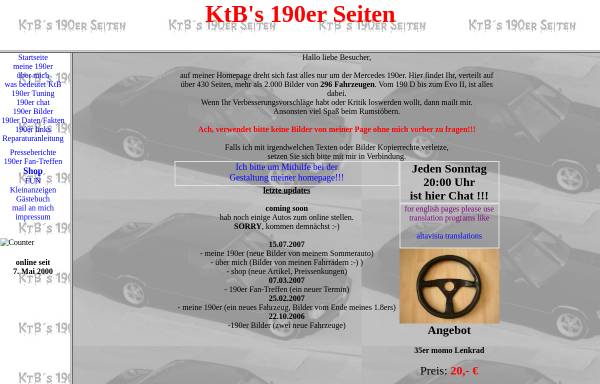 Vorschau von www.k-t-b.de, [W201] KtBs 190er Seiten