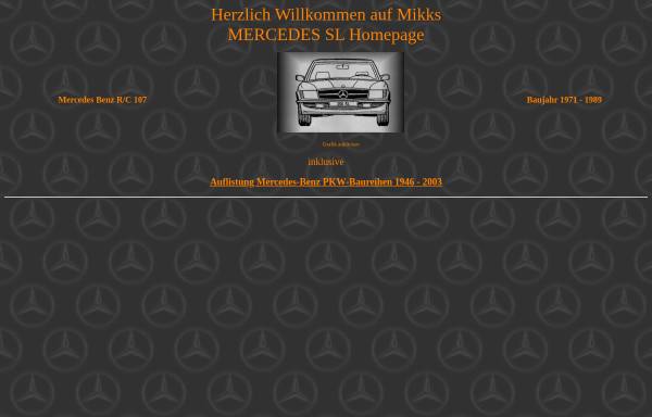 Vorschau von www.mercedes-sl.de, [W107] Mikks Mercedes-Benz 350 SL Homepage