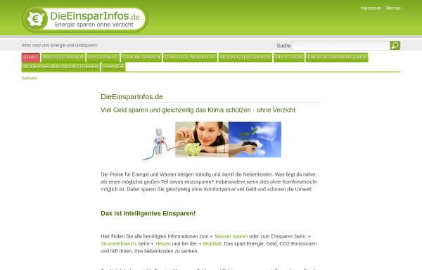Vorschau von www.dieeinsparinfos.de, DieEinsparinfos