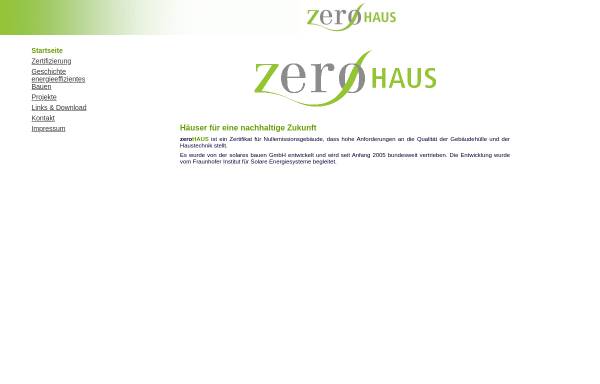 Vorschau von www.zero-haus.de, Zero-Haus: Nullemissionsgebäude