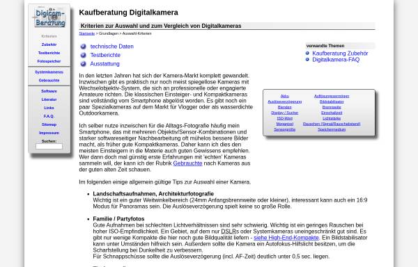 Vorschau von www.digicam-beratung.de, Digicam-Beratung