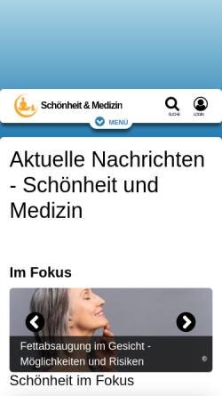 Vorschau der mobilen Webseite www.schoenheit-und-medizin.de, Schönheit und Medizin