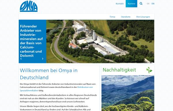 Vorschau von www.omya.de, Omya AG