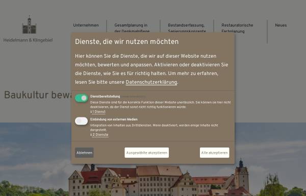 Vorschau von www.heidelmann-klingebiel.de, Heidelmann und Klingebiel Architekten- und Ingenieurgesellschaft mbH