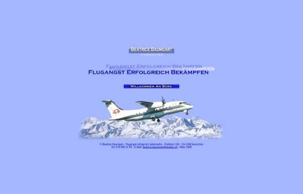 Vorschau von www.flugangst.ch, Flugangst erfolgreich bekämpfen