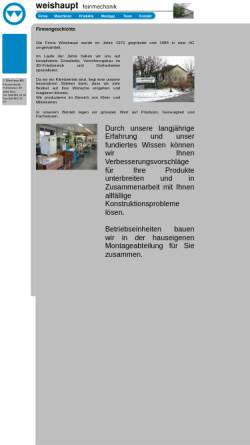 Vorschau der mobilen Webseite www.jweishaupt.ch, Weishaupt Feinmechanik