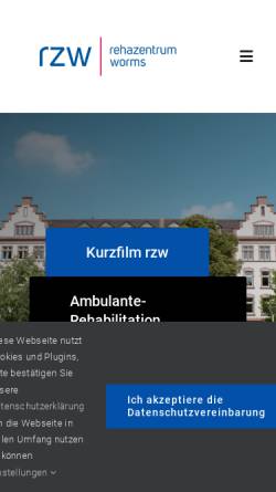 Vorschau der mobilen Webseite www.rzw.de, r.z.w. cimdata AG