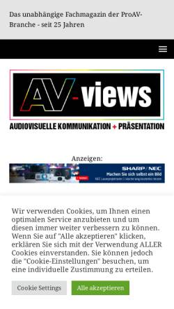 Vorschau der mobilen Webseite www.av-views.de, Av-Views.de