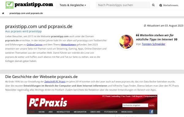 Vorschau von www.pcpraxis.de, PC Praxis