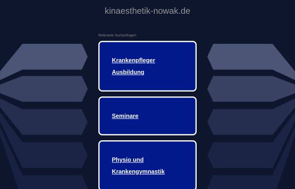 Vorschau von www.kinaesthetik-nowak.de, Kinästhetik in der Krankenpflege